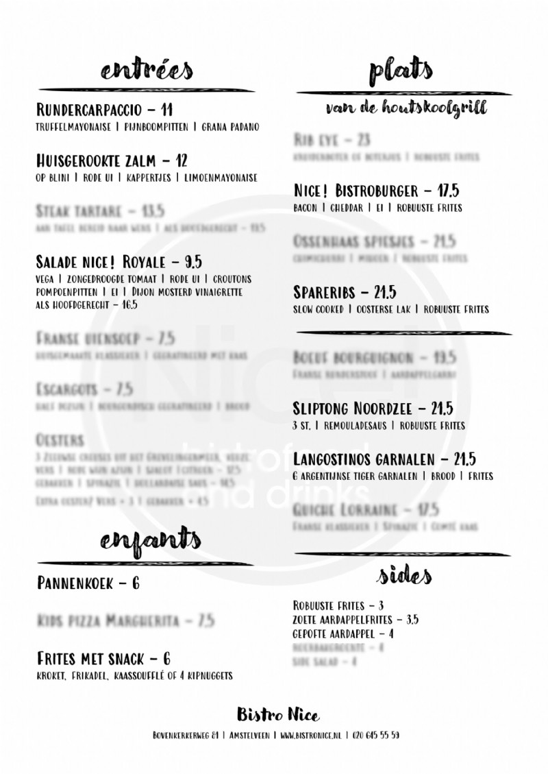 Nice! menu blur